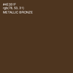 #4E351F - Metallic Bronze Color Image